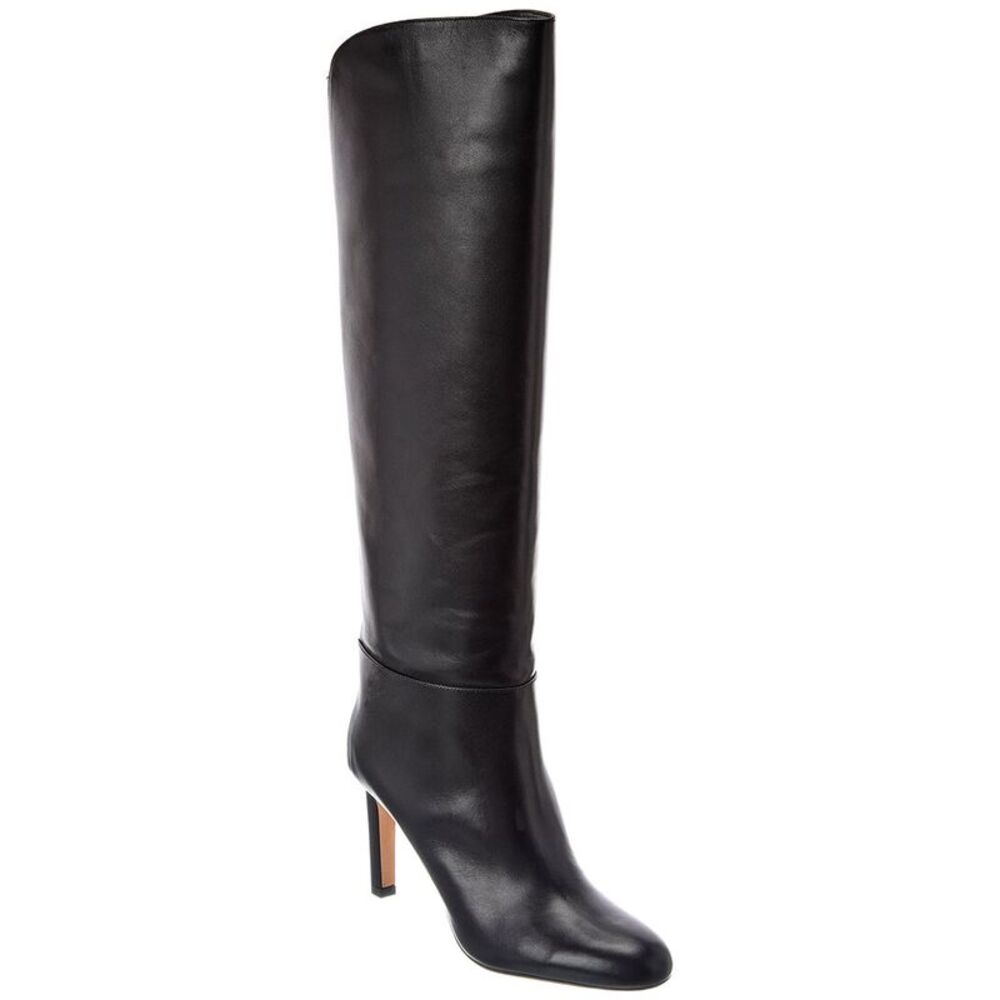 Jimmy Choo Karter 85 Leather Knee-High Boot, Black